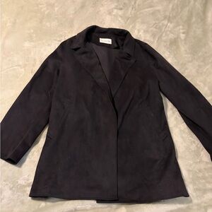Elegant black suede blazer/jacket for women